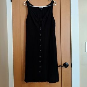 Midi Black Button Down Dress